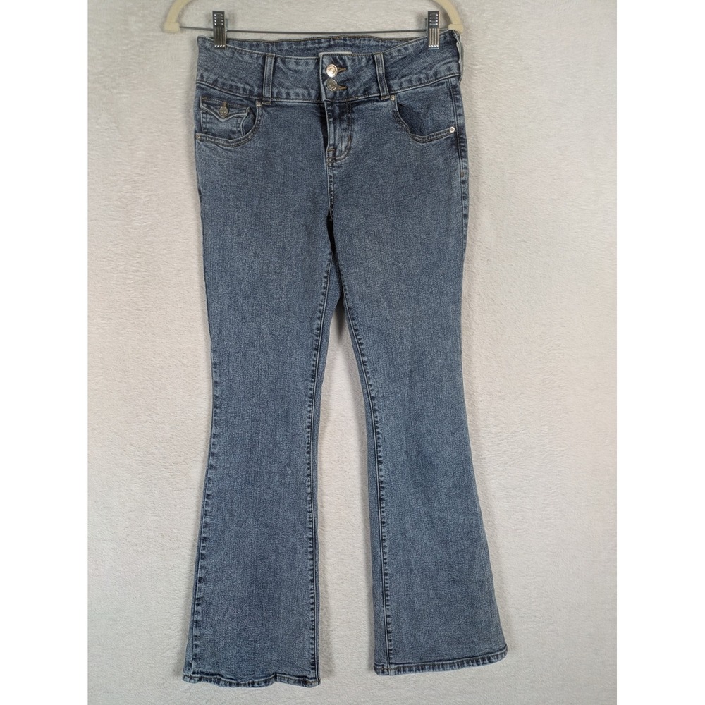 PacSun Jeans Women's 27 Blue Low Rise Bootcut Stretch Medium Wash Denim